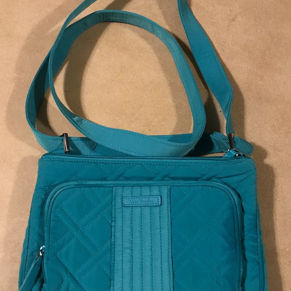 Vera Bradley Teal Organizer Wallet Crossbody